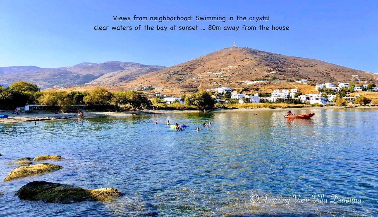 Amazing View Villa Draouna, Agios Sostis, Tinos Agios Sostis  Exterior foto