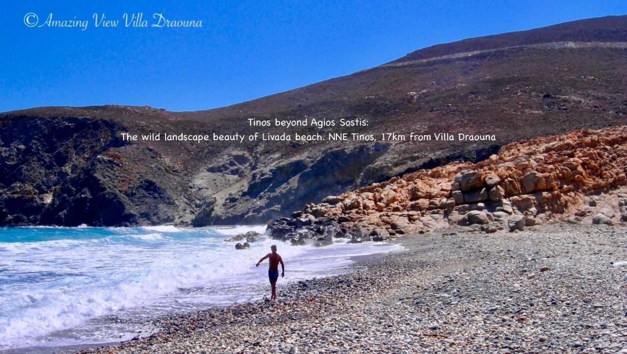 Amazing View Villa Draouna, Agios Sostis, Tinos Agios Sostis  Exterior foto