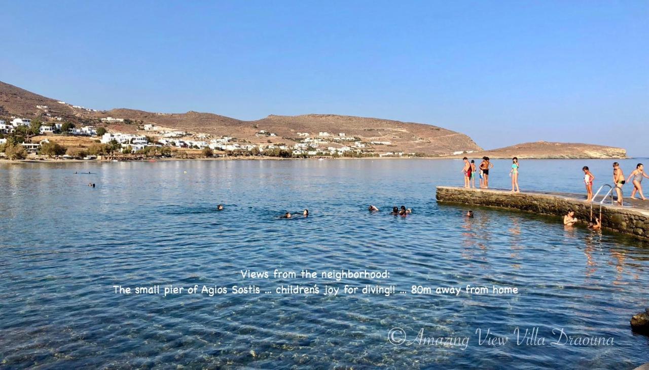 Amazing View Villa Draouna, Agios Sostis, Tinos Agios Sostis  Exterior foto